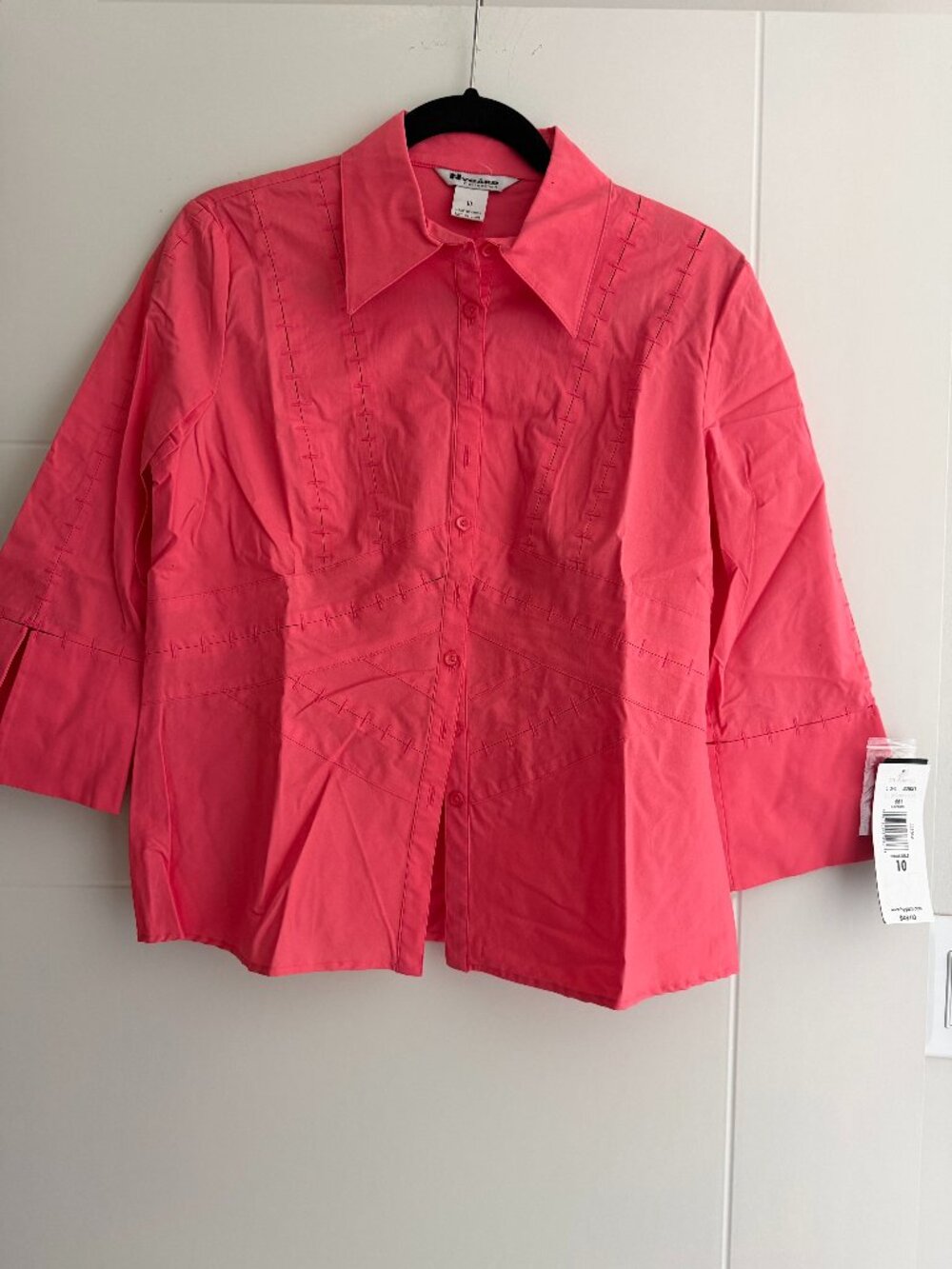NWT Nygård Collection Coraline Button Front Blouse Size 10
